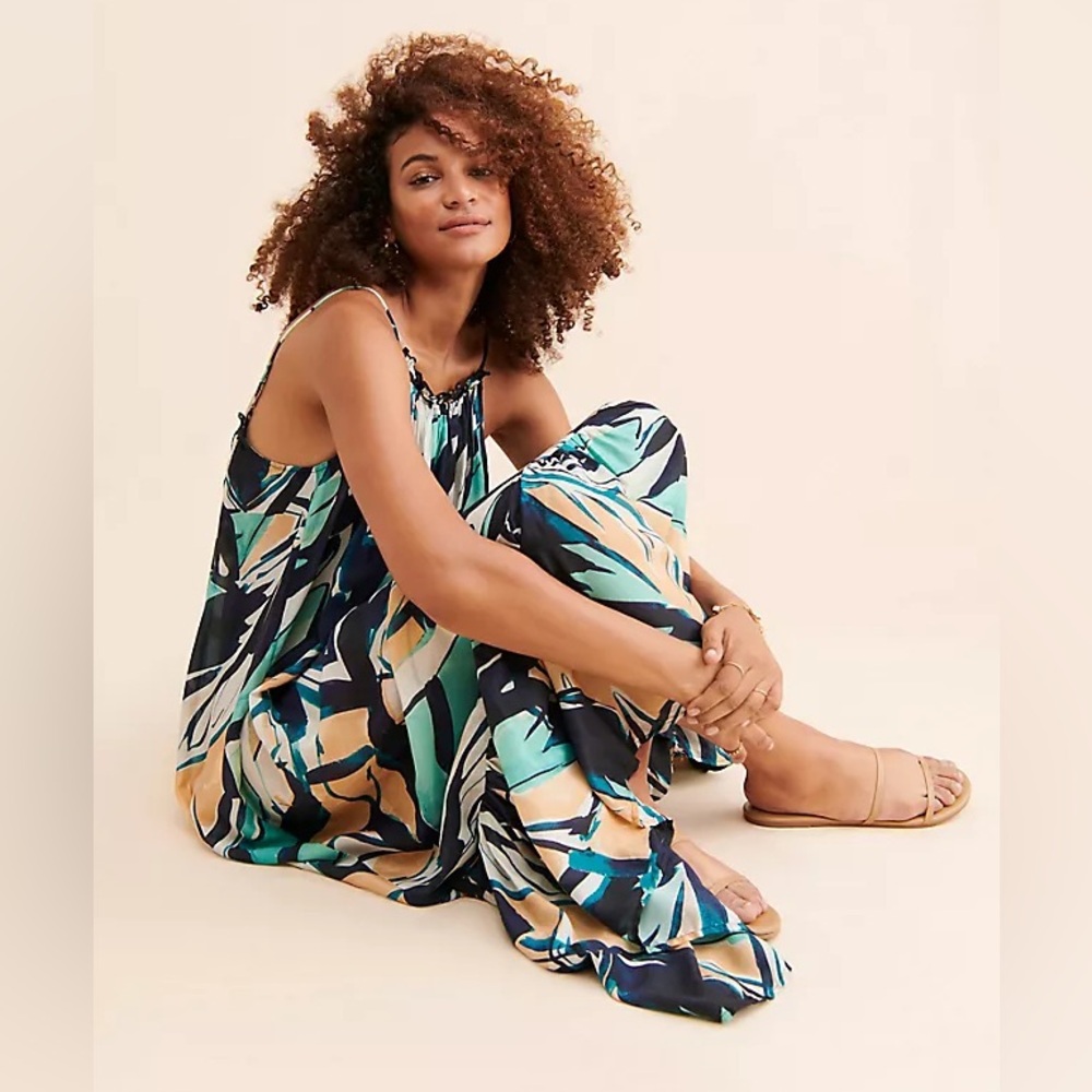 Anthropologie Malika Low Back Maxi Dress Beach Cover Up 2X